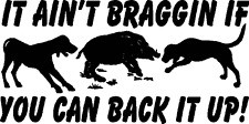 Hog and Hog Dogs, Wild Boar Hunting Window Sticker Auto Decals, Vinyl ...