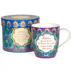 Peacock Dreams Mug by Intrinsic with beautiful gift box. Quote on mug ...