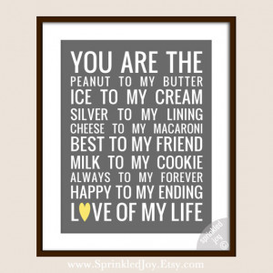 You Are The Peanut to My Butter - FULLY Customizable Colors and Text ...
