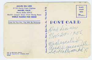 Sea Lion Restaurant Malibu