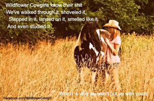 Cowgirl quotes Facebook.com/WildflowerCowgirl.com