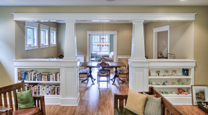 Half Wall Columns Dining Room