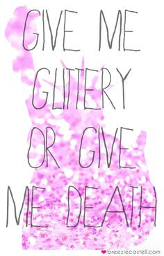 ... Rubber Stamp - WARNING Easily DISTRACTED By GLITTER - Funny Sparkle