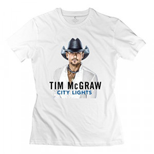 KIM520 Woman's Cl Tim Mcgraw City Lights Country Music Singer 100% ...