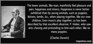 ... pretending to bite each other, like so many puppies. - Charles Darwin
