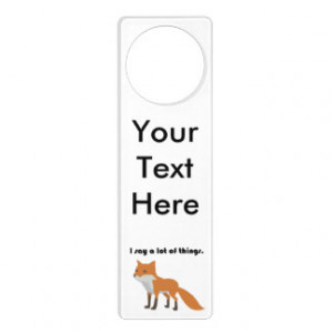 The Fox Says Internet Meme Cartoon Door Knob Hangers