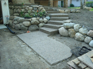 Exposed Aggregate Concrete Steps