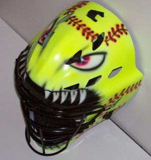 ... Mean Ball SOFTBALL Catchers Helmet Rawling YOUTH or ADULT catchers