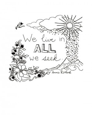 11x14 Annie Dillard quote - signed