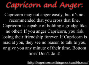, Capricorn And Anger, Capricorn Truths, Capricorn Acure, Capricorn ...