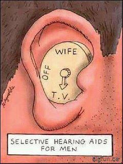 VISUAL AID about HEARING AIDS...for men ;) LOL ! 'Splains everything!