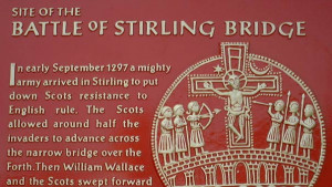 Plaque commemorating Stirling Bridge