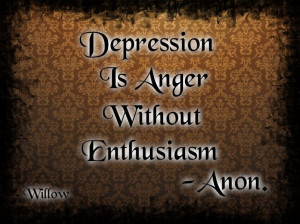 Part of the deal with depression. I made this. If it is signed with ...