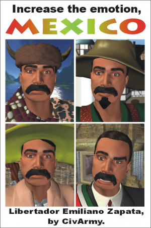 Emiliano Zapata of Mexico (3d - anim - era - ico - civ entry)