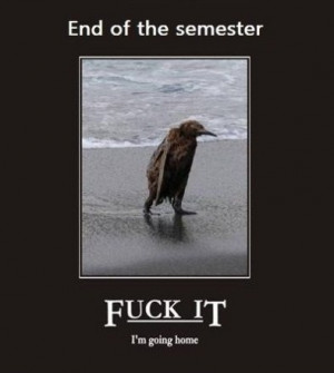 End of the semester....