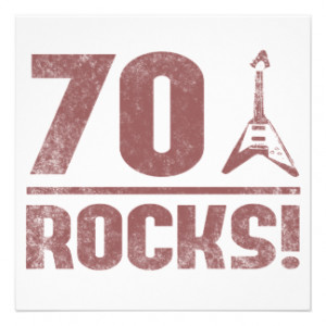 70th Birthday Rocks Personalized Invites
