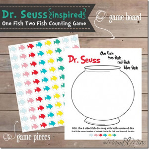 learning monkeys: {Dr. Seuss Inspired} One Fish Two Fish Counting Game