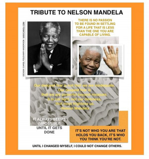 Nelson Mandela Photo/quote Print by Carol Foldvary-Anderson