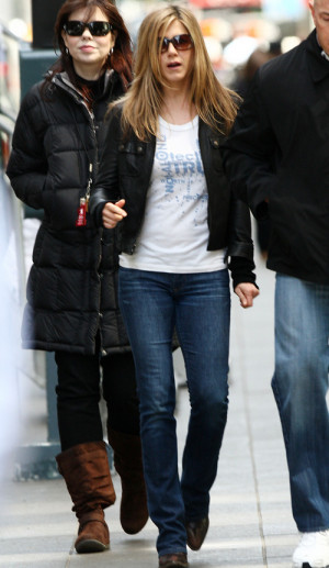 Jennifer Aniston on The Baster Set in NYC - 4/13