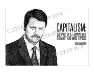 of Ron Swanson (Nick Offerman) from Parks and Recreation with quote ...