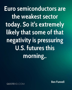 Euro semiconductors are the weakest sector today. So it's extremely ...