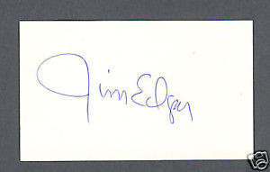 Jim Edgar signed index card 38th Governor of Illinois