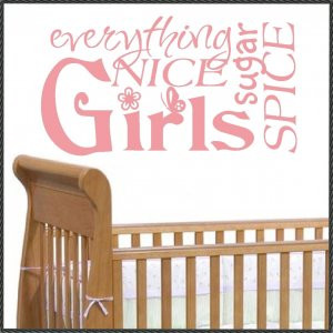 Vinyl Wall Words Quotes Nursery Decals Baby Girl