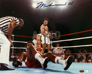 Muhammad Ali / George Foreman Autographed 16 x 20