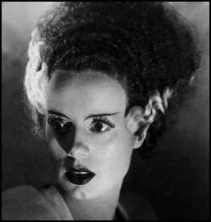 The big forehead Bride of Frankenstein look is usually one that is ...