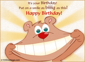 Make your friend/ loved one smile with this cute birthday wish.