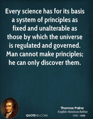 Thomas Paine Science Quotes