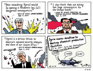said that Syria's chemical weapons represented a grave threat ...