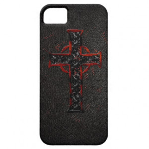 Black and Red Cross iPhone 5 Case