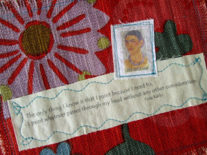 Frida Kahlo Wall Art fabric wall hanging with inspirational quote for ...