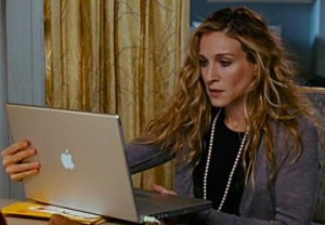 ... Carrie Bradshaw, the lead character, used the computer to type her