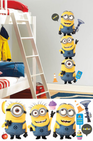 ... Me 2 Minions Giant Peel and Stick Giant Wall Decals Wall Decal