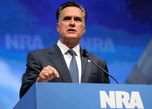 Mitt Romney speaks at the National Rifle Association convention in St ...