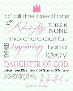 LDS Young Women Inspirational Quotes