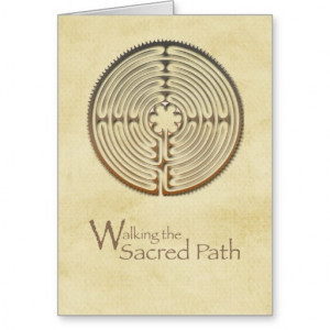 Labyrinth, Sacred Path, 12 Step Addiction Recovery Card