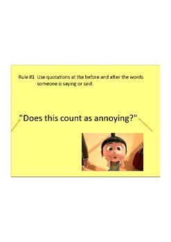 Intro to Writing Dialogue using Despicable Me Quotes