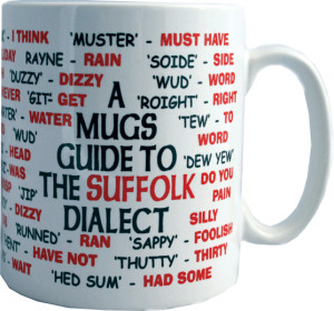 Suffolk dialect mug