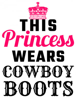 This Princess Wears Cowboy Boots Canvas Print