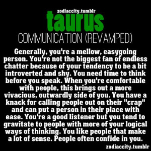 Zodiac City Taurus communication style
