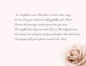 Christian Sympathy Card Verses