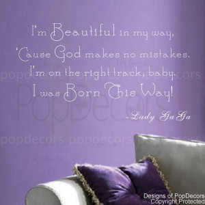 Removable Wall Decal - I'm beautiful in my way- Vinyl Words and ...