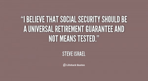 believe that social security should be a universal retirement ...