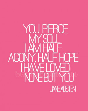 Persuasion Jane Austen quote PDF poster by sophieandlu on Etsy, $5.00