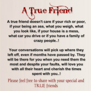 true friend a true friend doesn t care if your rich or poor if your ...