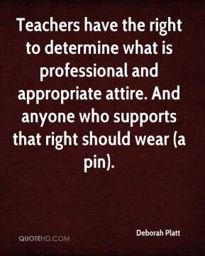 Teachers have the right to determine what is professional and ...