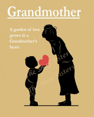 Grandmother Mother's Day Poem Grandma Bubbie Yiayia Nanny Nana Black ...